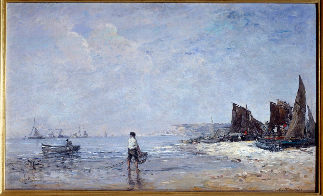 Il pescatore da Eugene Louis Boudin