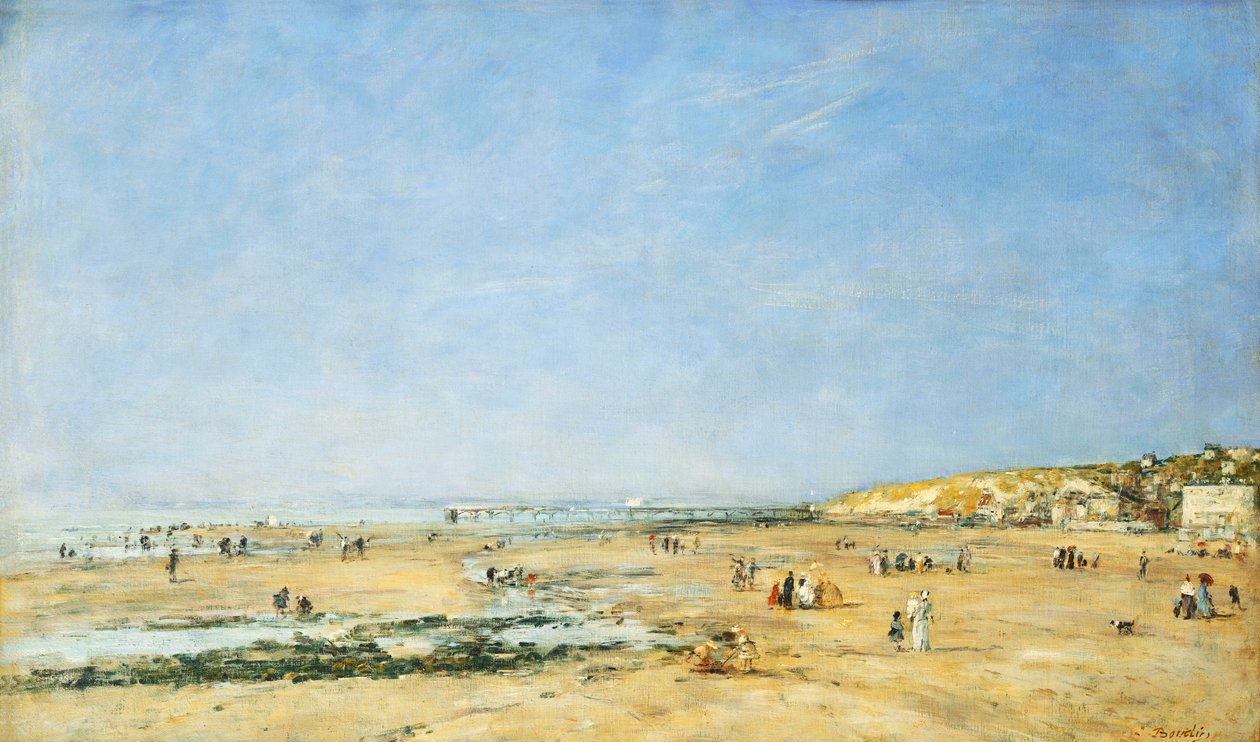 Trouville, Vista Generale della Spiaggia, 1890 da Eugene Louis Boudin