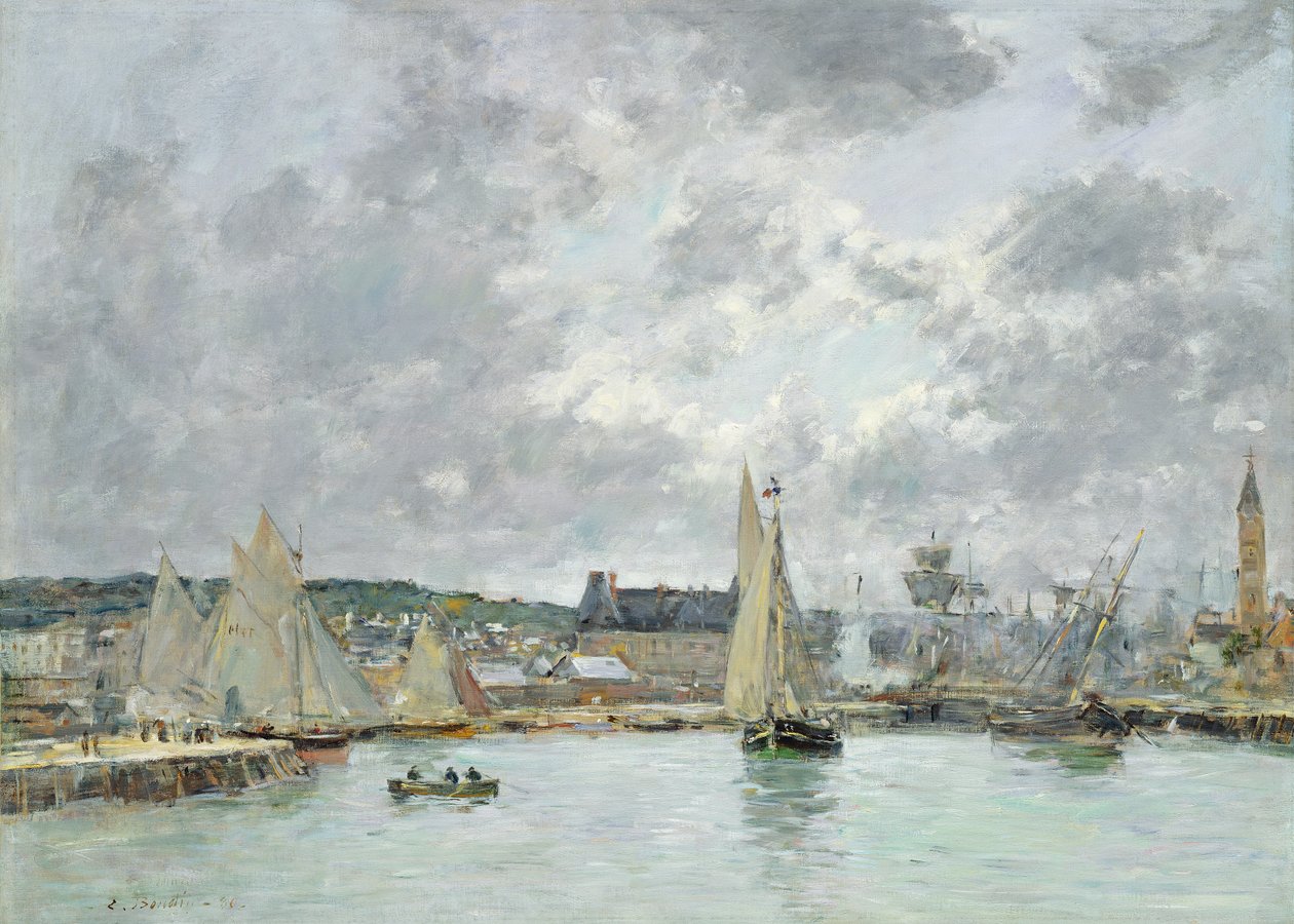 Porto di Trouville, 1880 da Eugene Louis Boudin