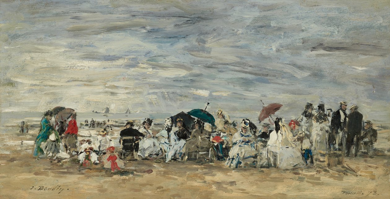 Trouville, scena della spiaggia da Eugene Louis Boudin