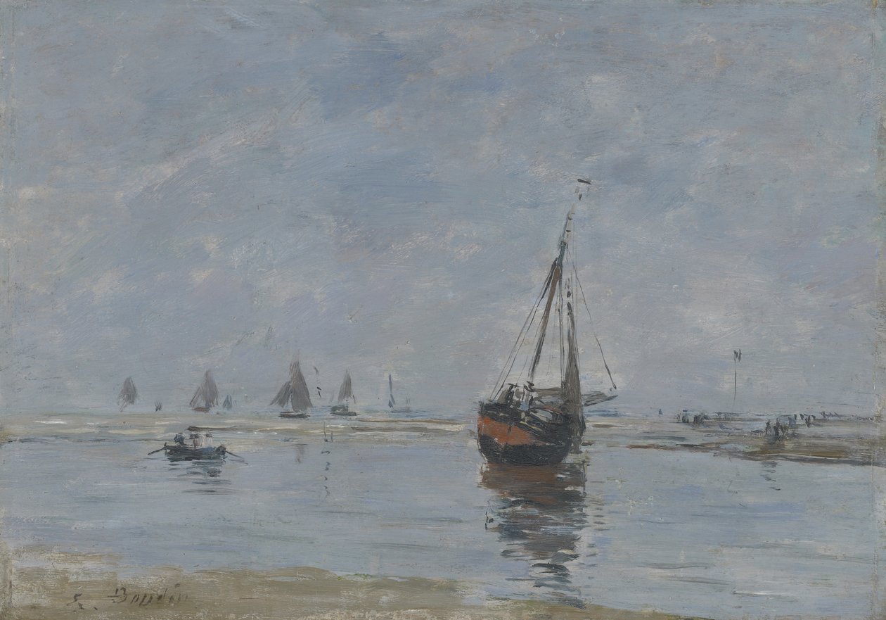 Trouville con la bassa marea, c.1888-95 da Eugene Louis Boudin