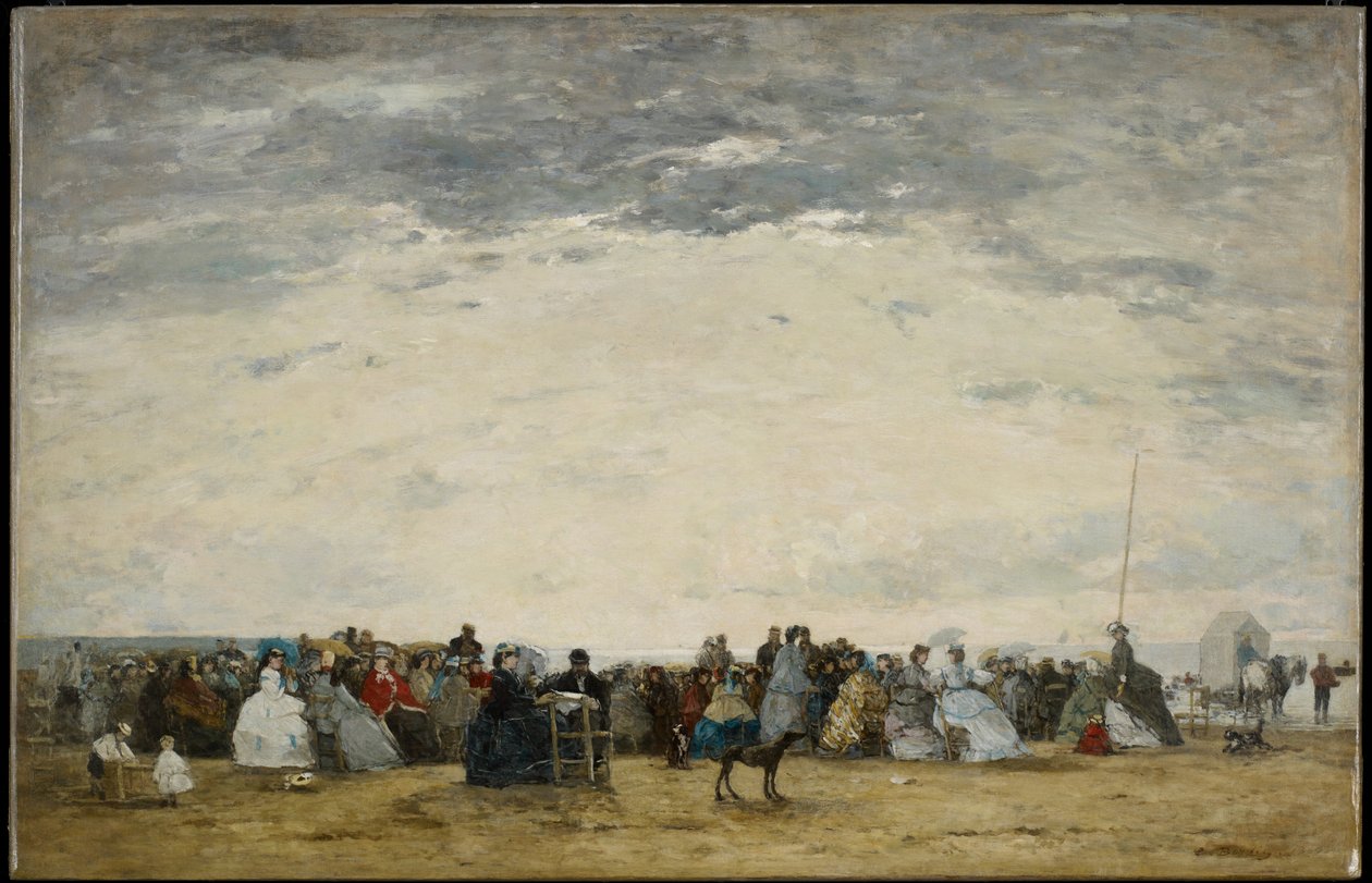 Villeggianti sulla spiaggia di Trouville da Eugene Louis Boudin