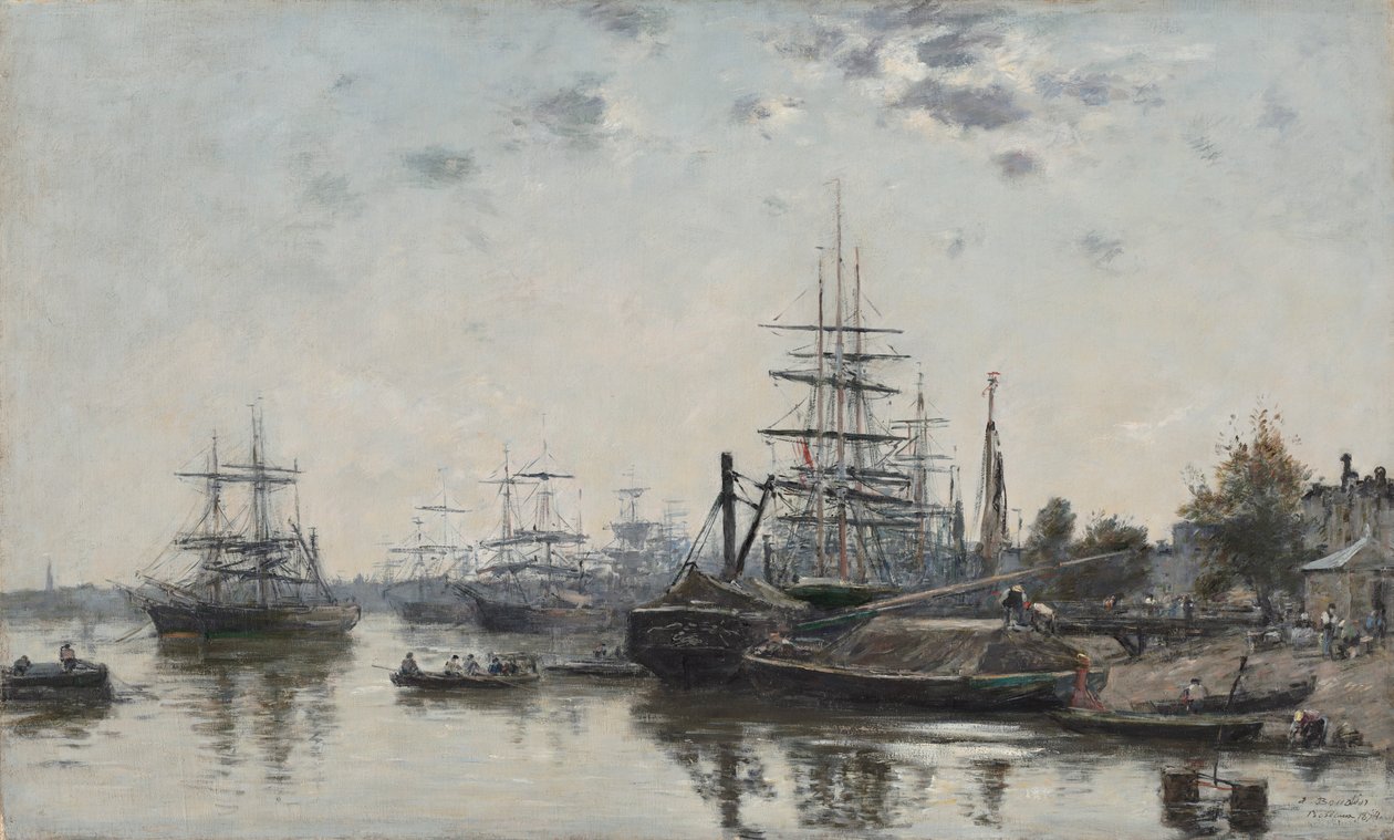Veduta di Bordeaux, dal Quai des Chartrons, 1874 da Eugene Louis Boudin