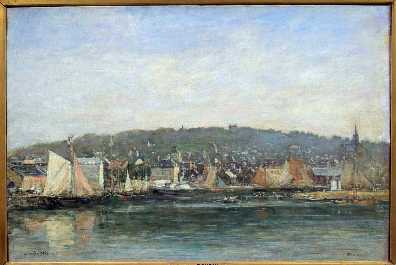 Veduta del porto di Trouville da Eugene Louis Boudin