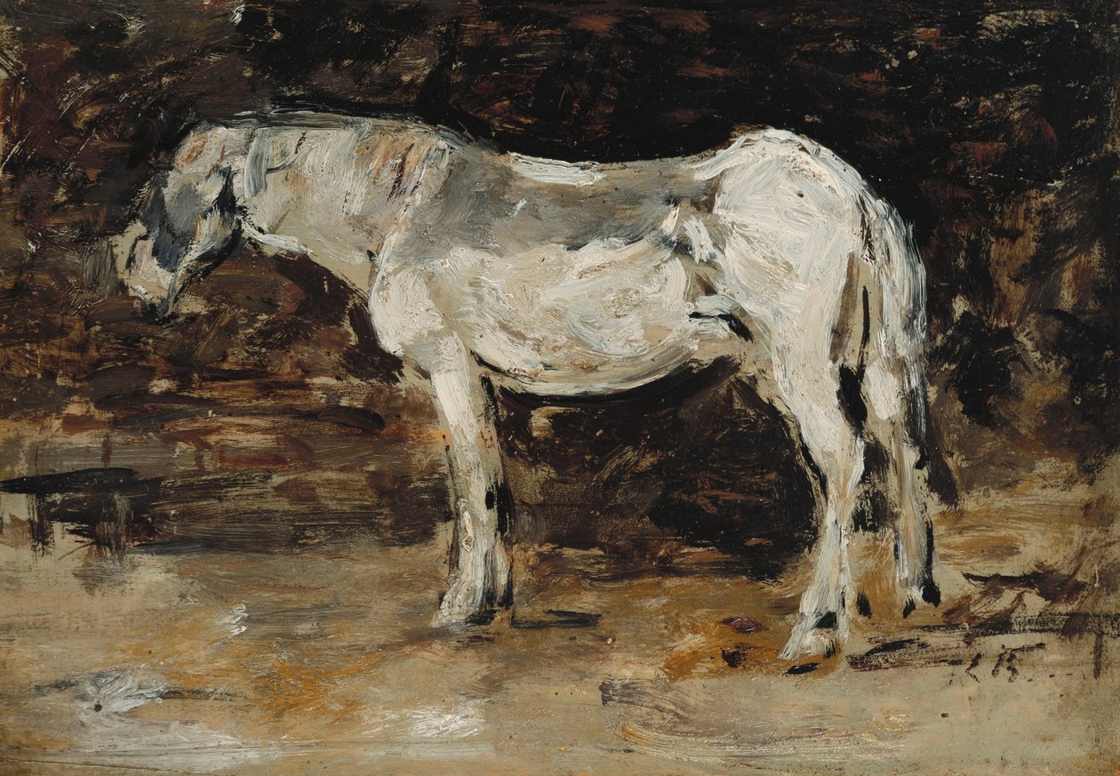 Cavallo bianco, c.1885-90 da Eugene Louis Boudin