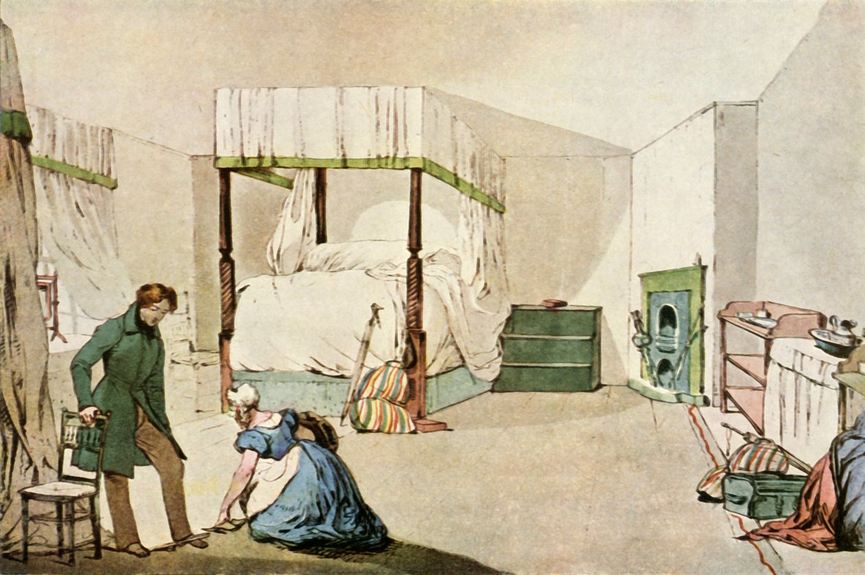 Una Camera in una Locanda, 1830, 1943 da Eugene Louis Lami