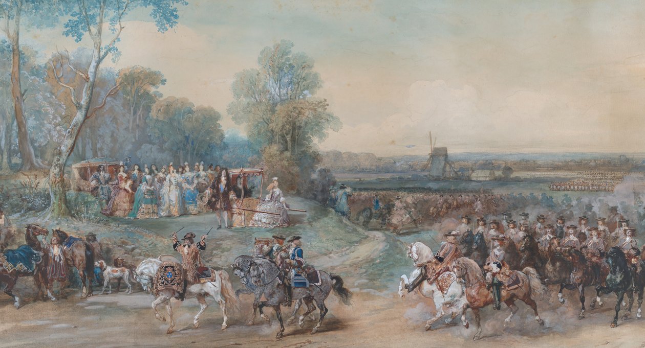 Campo di Compiègne, 1698, ca. 1860 da Eugene Louis Lami