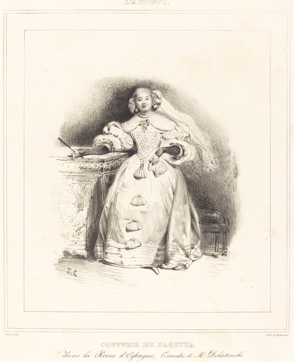 Costume di Paquita nella Regina di Spagna da Eugene Louis Lami