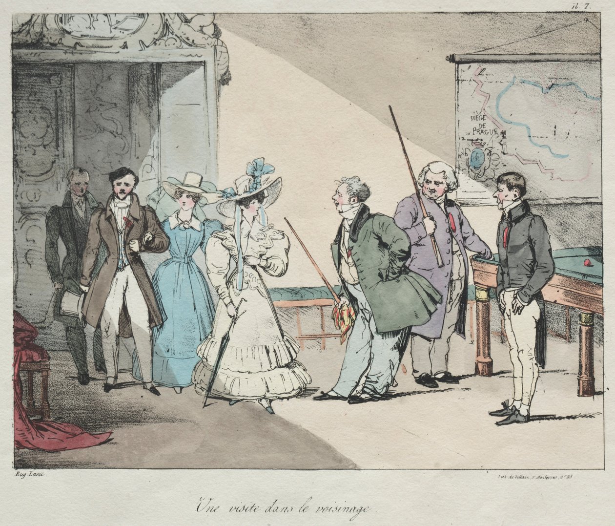 Vita del castello: Una visita nel vicinato, 1828 da Eugene Louis Lami