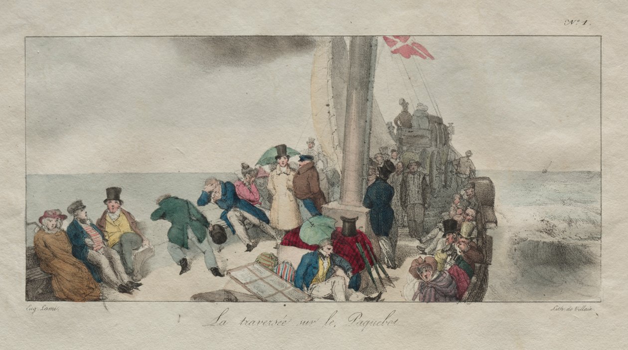 Souvenir di Londra: Attraversamento sulla barca a vapore da Eugene Louis Lami