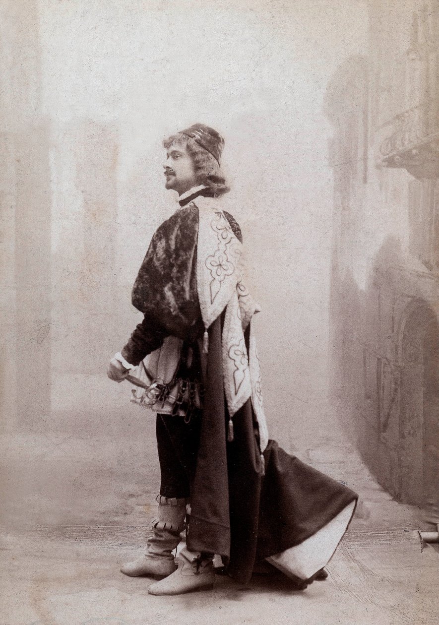 Comico francese Dauvillier, c. 1900, foto di Eugene Pirou da Eugene Pirou