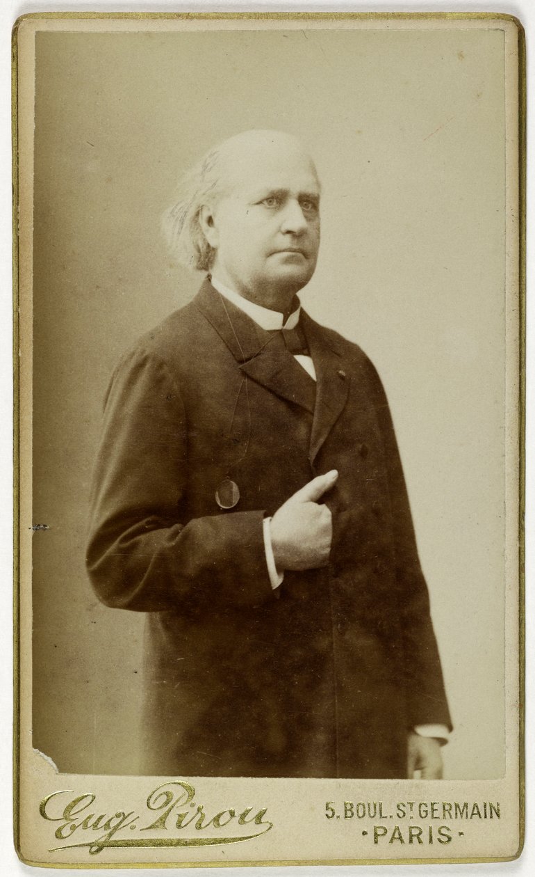 Porträt von Leconte de Lisle, (Charles Marie Leconte, genannt), (1818-1894), (Dichter) da Eugene Pirou