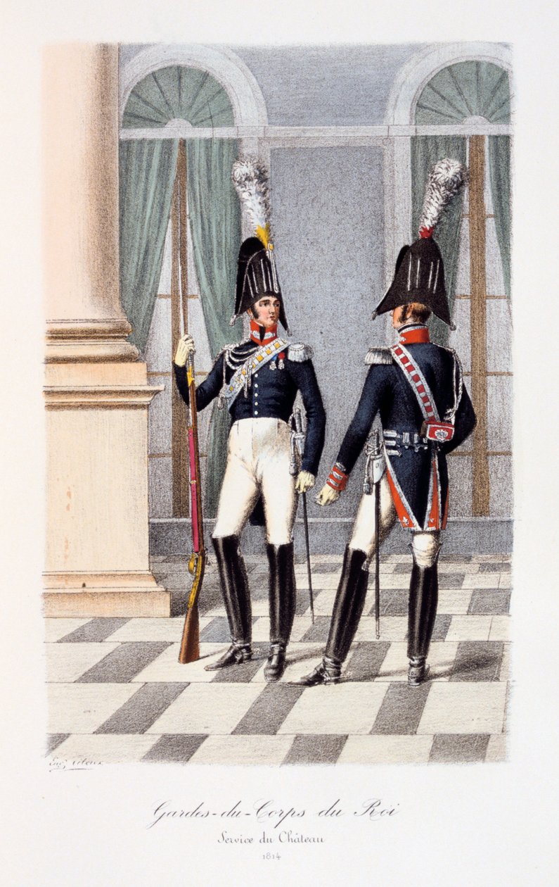 Gardes-du-Corps de Roi, Servizio di Castello, 1814 da Eugene Titeux