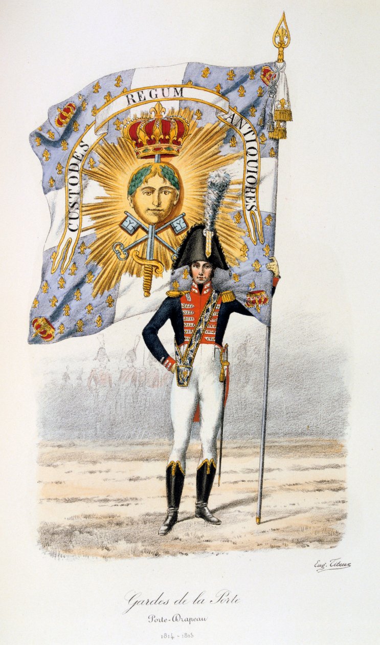 Gardes de la Porte, Alfiere, 1814-15 da Eugene Titeux