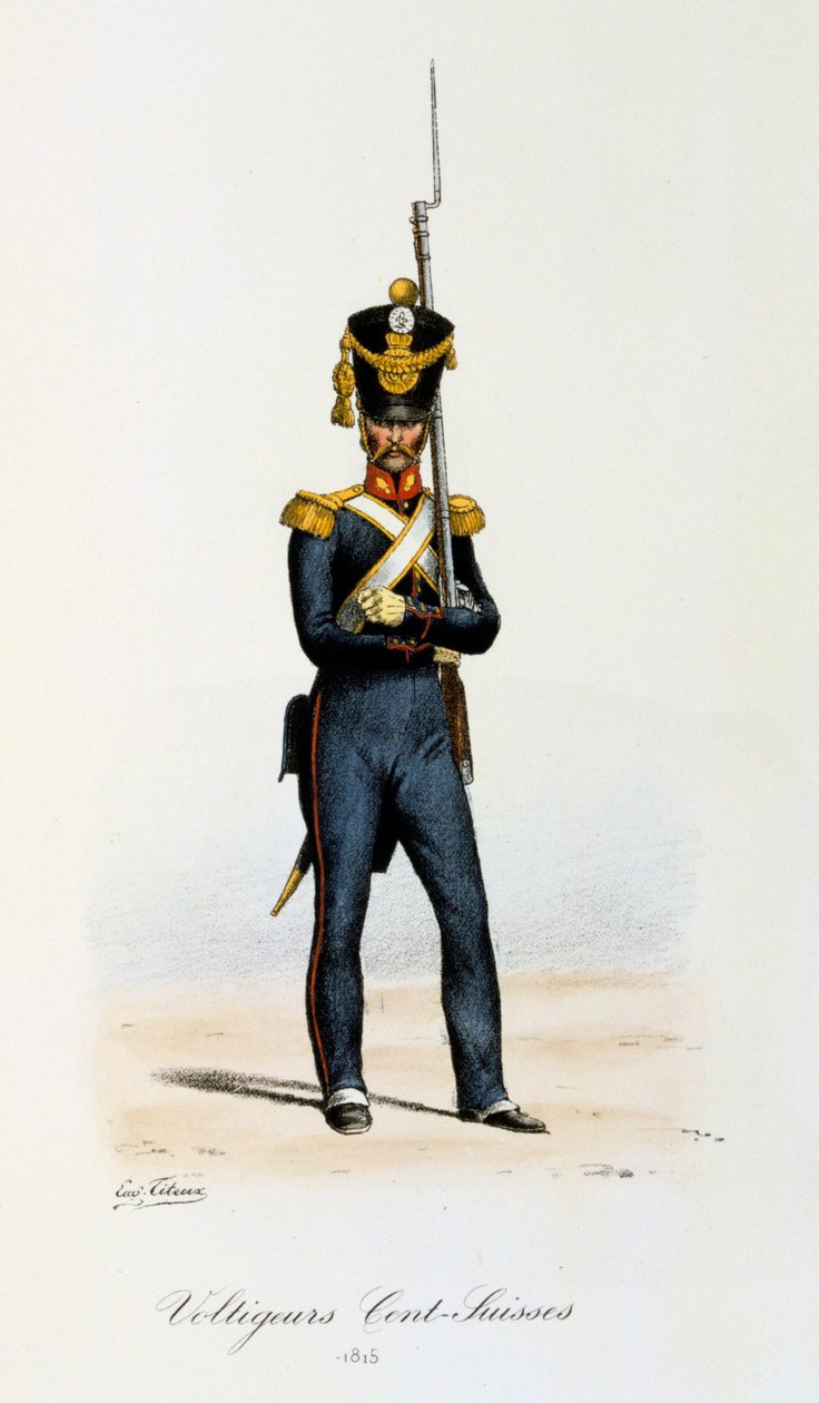 Voltigeurs, Cents-Suisses, 1815 da Eugene Titeux