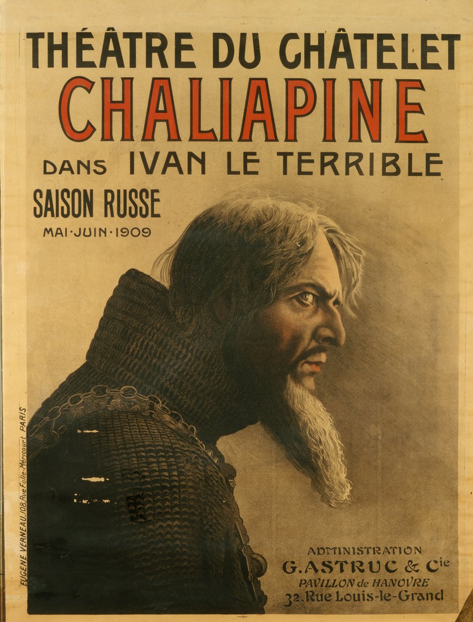 Poster per la Saison Russe al Théâtre du Châtelet da Eugene Verneau