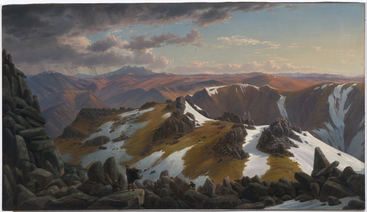 Vista nord-est dalla cima settentrionale del Monte Kosciusko da Eugene von Guérard