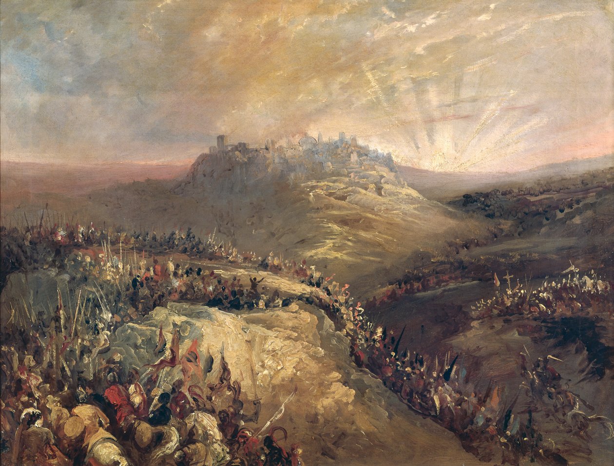 I crociati davanti a Gerusalemme da Eugenio Lucas Velázquez