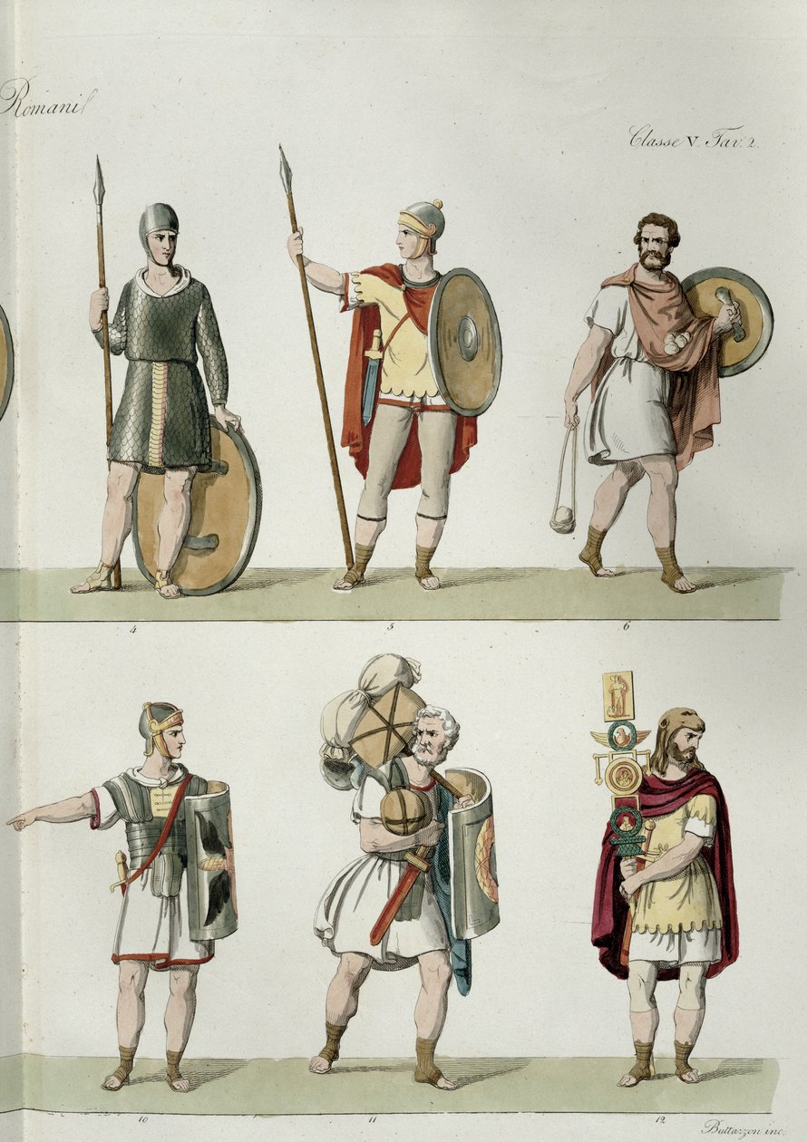 Soldati romani (dettaglio) da Eugenio Bosa