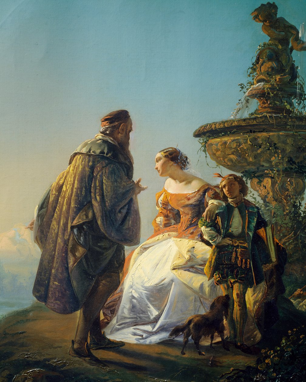 Ritratto di Tiziano e Irene da Spilimbergo, di Eugenio Moretti Larese (1822-1874) da Eugenio Moretti Larese