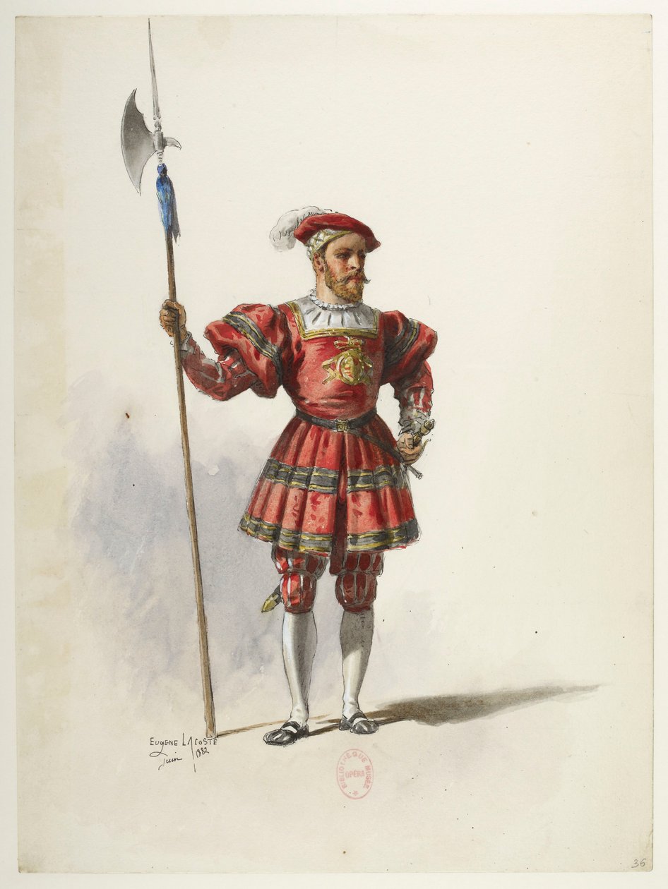 Saint-Saëns - Enrico VIII - Bozzetti di costumi - Lacoste - 36. Costume da Eugene Lacoste