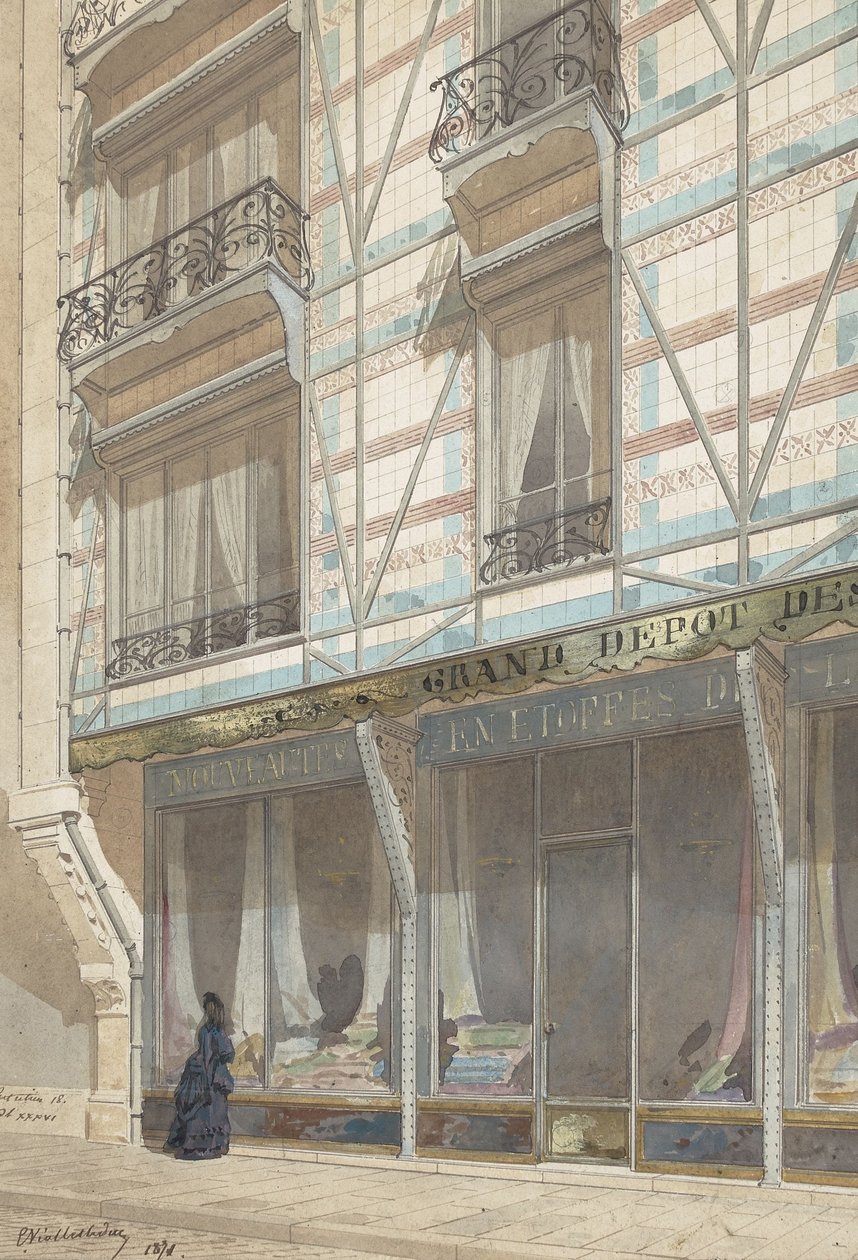 Casa con struttura in ferro e rivestimento in terracotta smaltata da Eugène Viollet le Duc