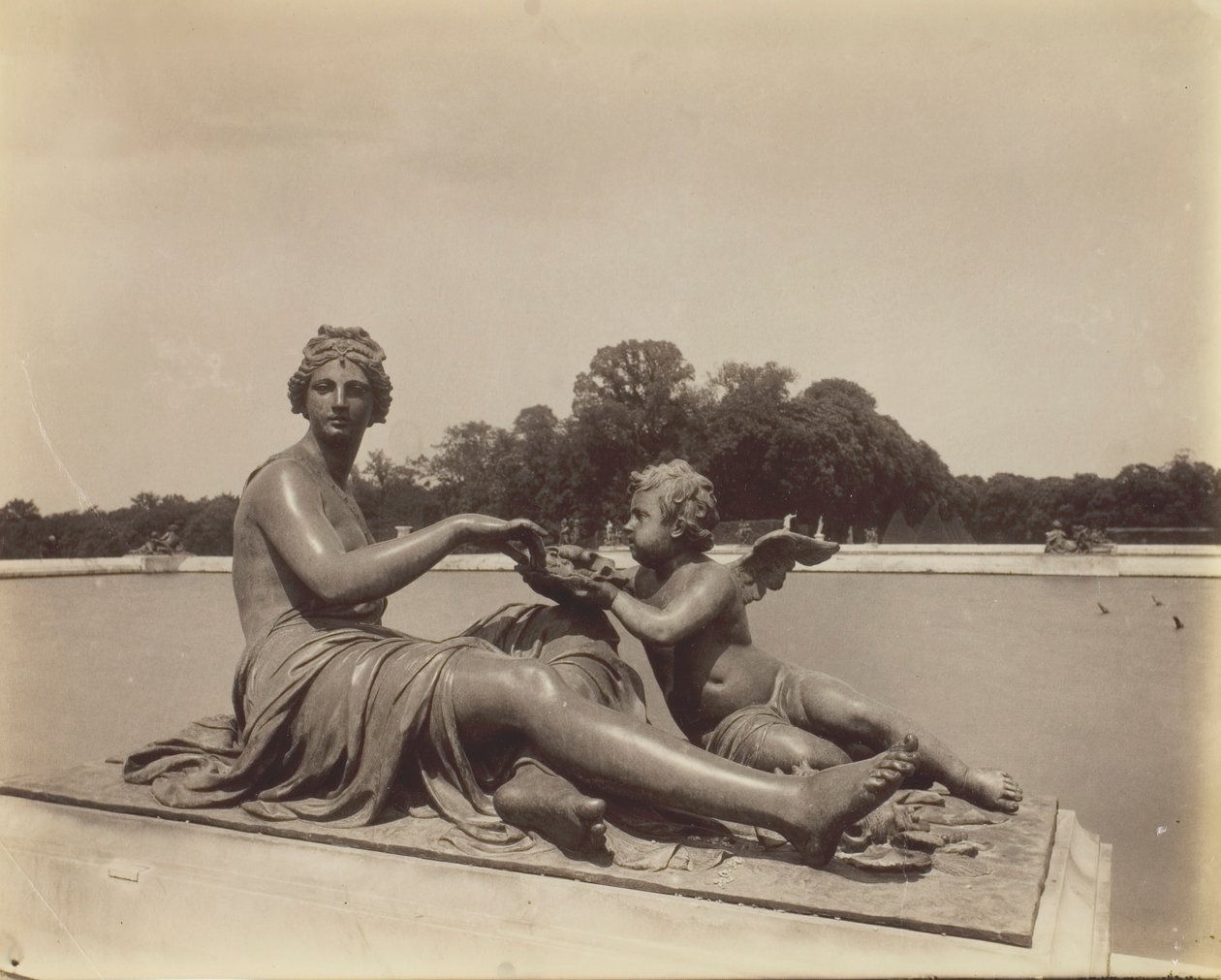 Versailles, angolo del parco da Eugène Atget