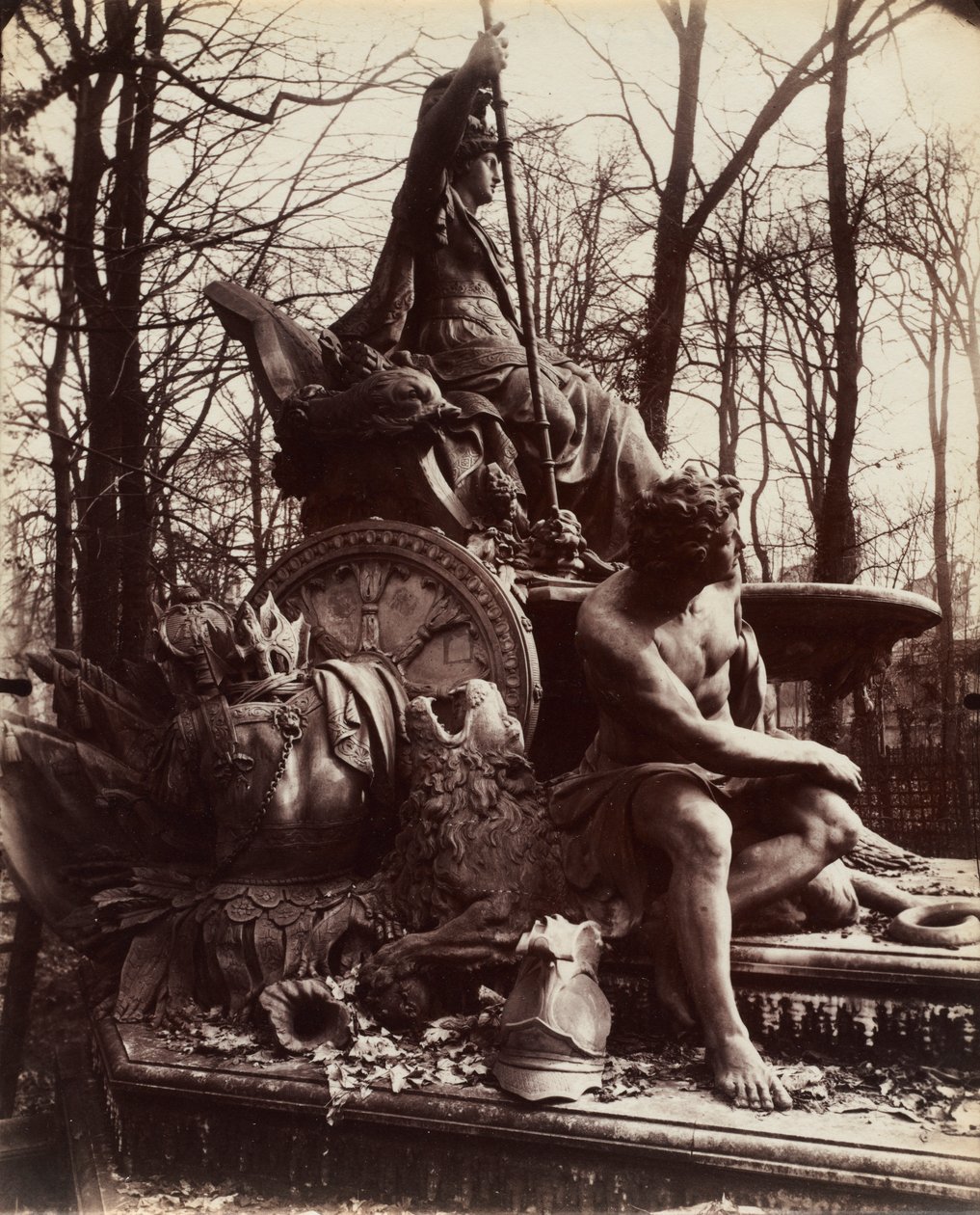 Versailles, Fontana della Francia Trionfante, 1904 da Eugène Atget