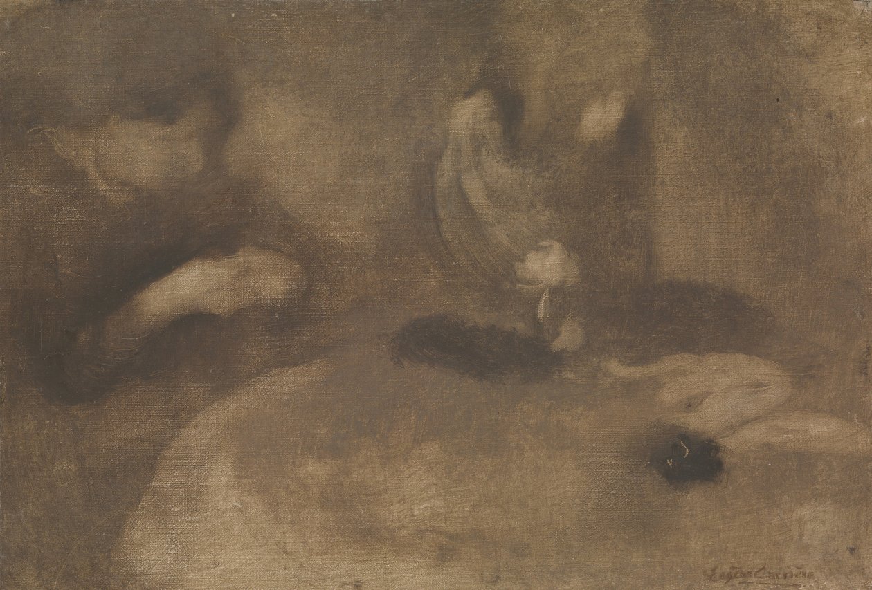 Donne che cuciono a un tavolo, ca. 1894-96 da Eugène Carrière