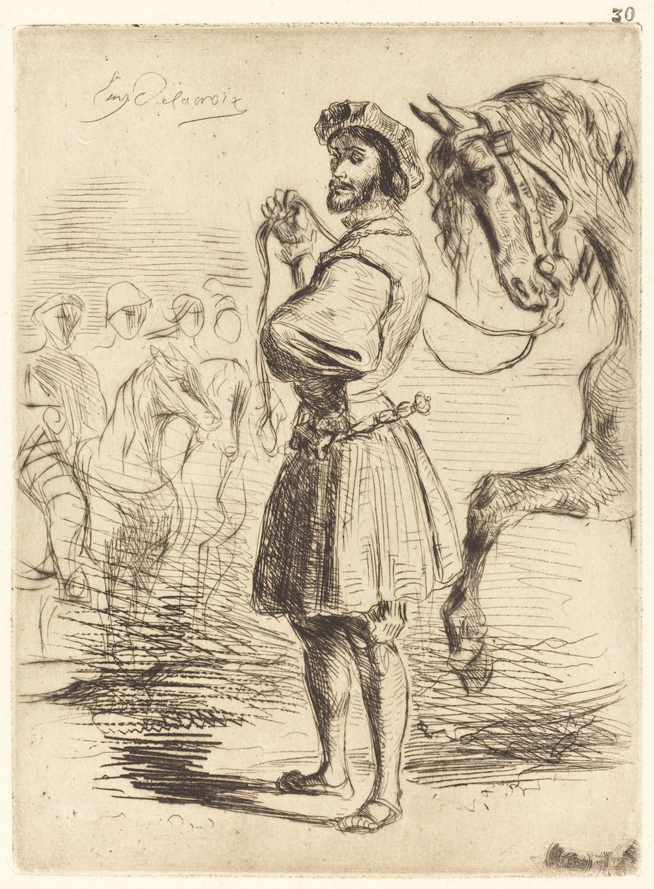 Un Signore del Tempo di Francesco I da Eugène Delacroix