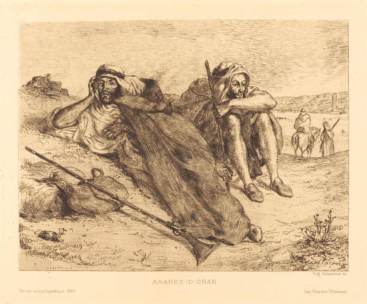 Arabi di Orano, 1833 da Eugène Delacroix