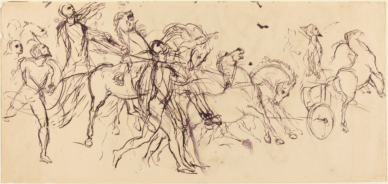 Aurighi (recto e verso) da Eugène Delacroix