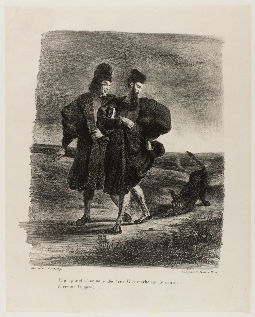Faust, Mefistofele e il barboncino, da Faust da Eugène Delacroix