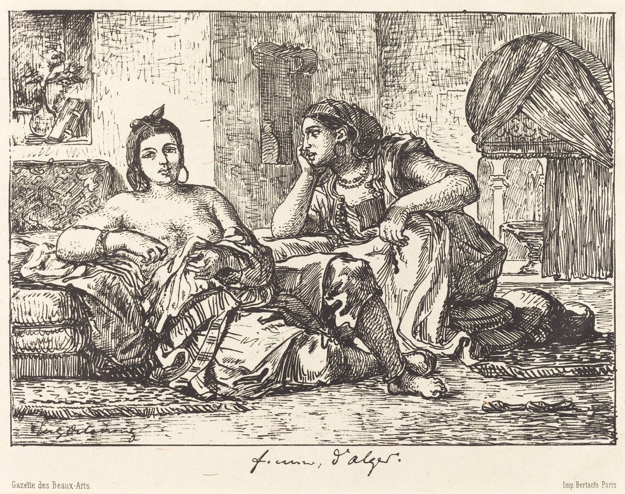 Donne di Algeri, 1833 da Eugène Delacroix