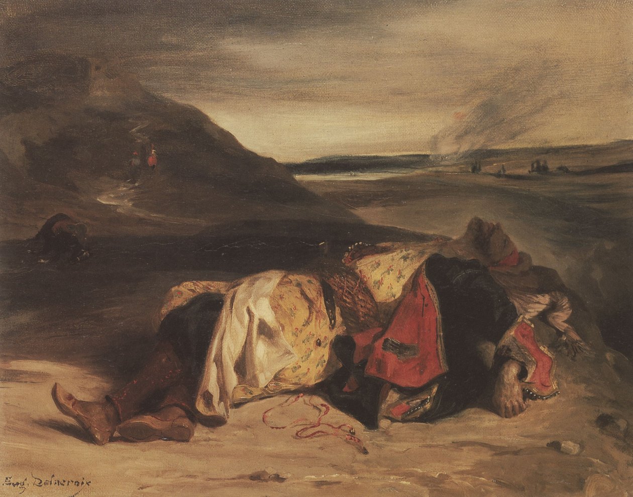 Francese: La morte di Hassan da Eugène Delacroix