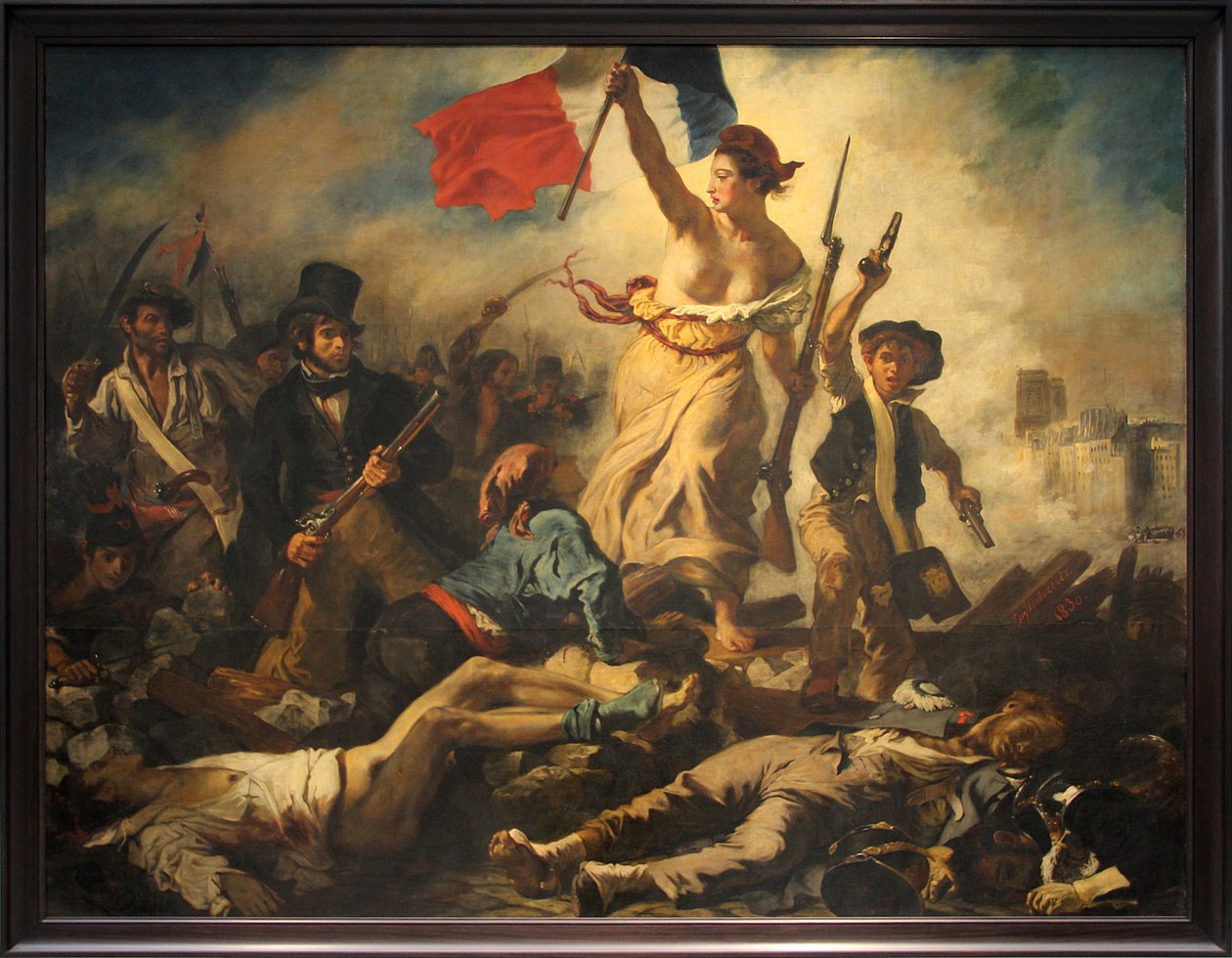 Francese: Le 28 juillet 1830. La Liberté guidant le peuple La libertà che guida il popolo da Eugène Delacroix