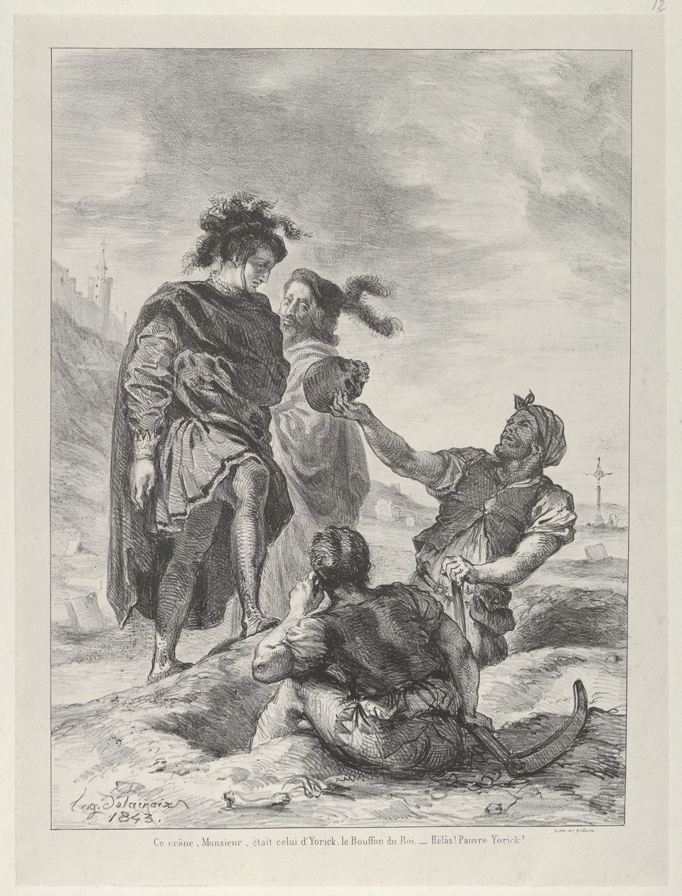 Amleto e Orazio davanti ai Becchini, 1843 da Eugène Delacroix