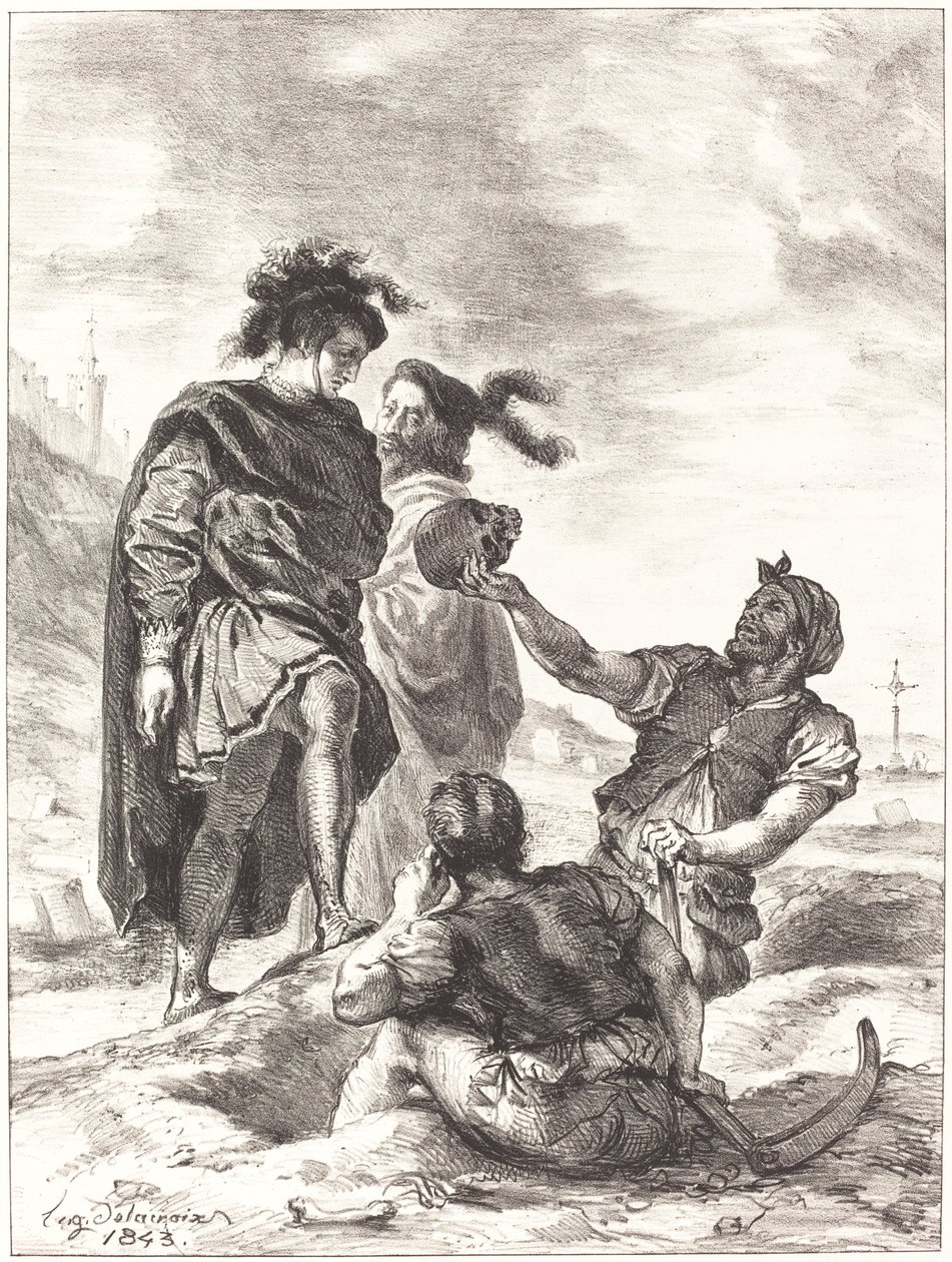 Amleto e Orazio davanti ai Becchini Atto V, Scena I da Eugène Delacroix