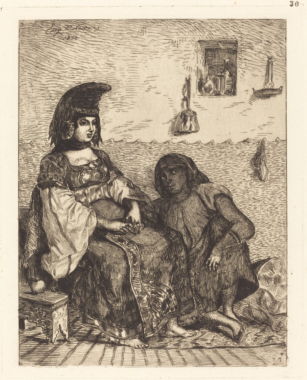 Donna ebrea di Algeri da Eugène Delacroix