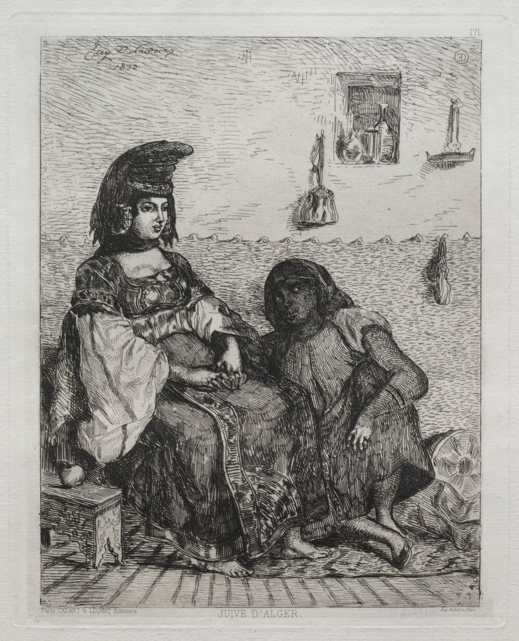 Donna ebrea di Algeri da Eugène Delacroix