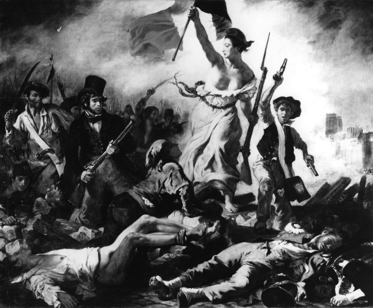 La Libertà che Guida il Popolo, 28 luglio 1830 da Eugène Delacroix