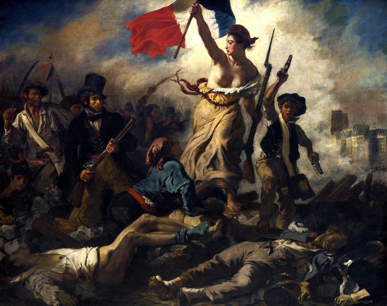 La libertà alla guida del popolo da Eugène Delacroix