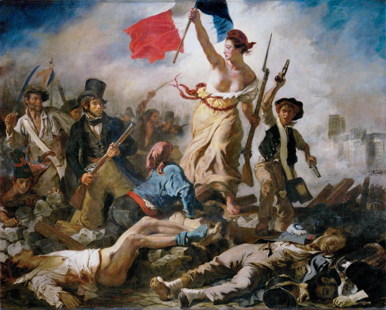 La libertà alla guida del popolo da Eugène Delacroix