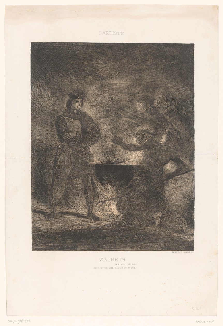 Macbeth consulta le tre streghe da Eugène Delacroix