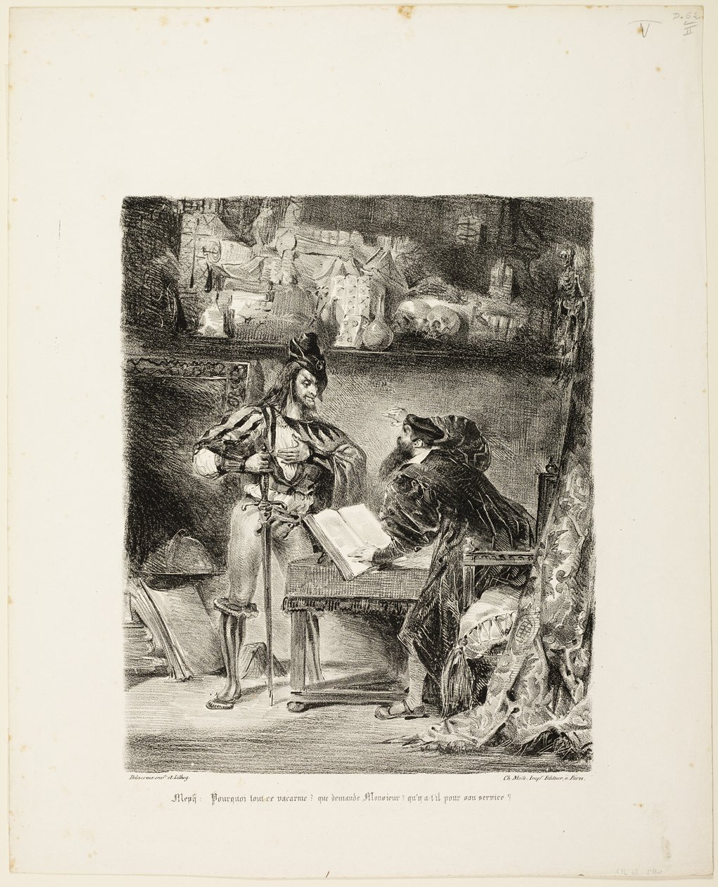 Mefistofele Appare a Faust da Eugène Delacroix