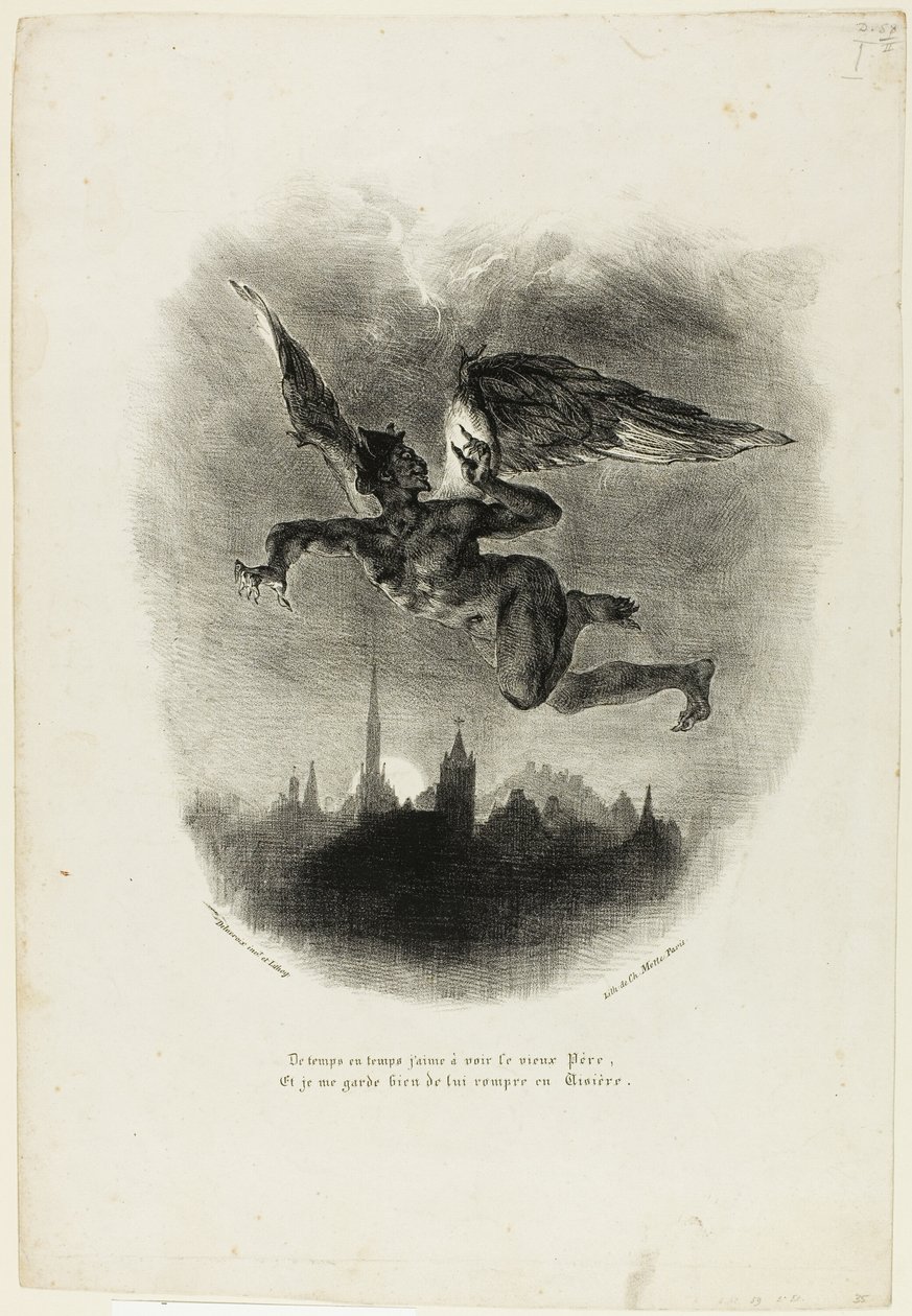 Mefistofele in volo da Eugène Delacroix