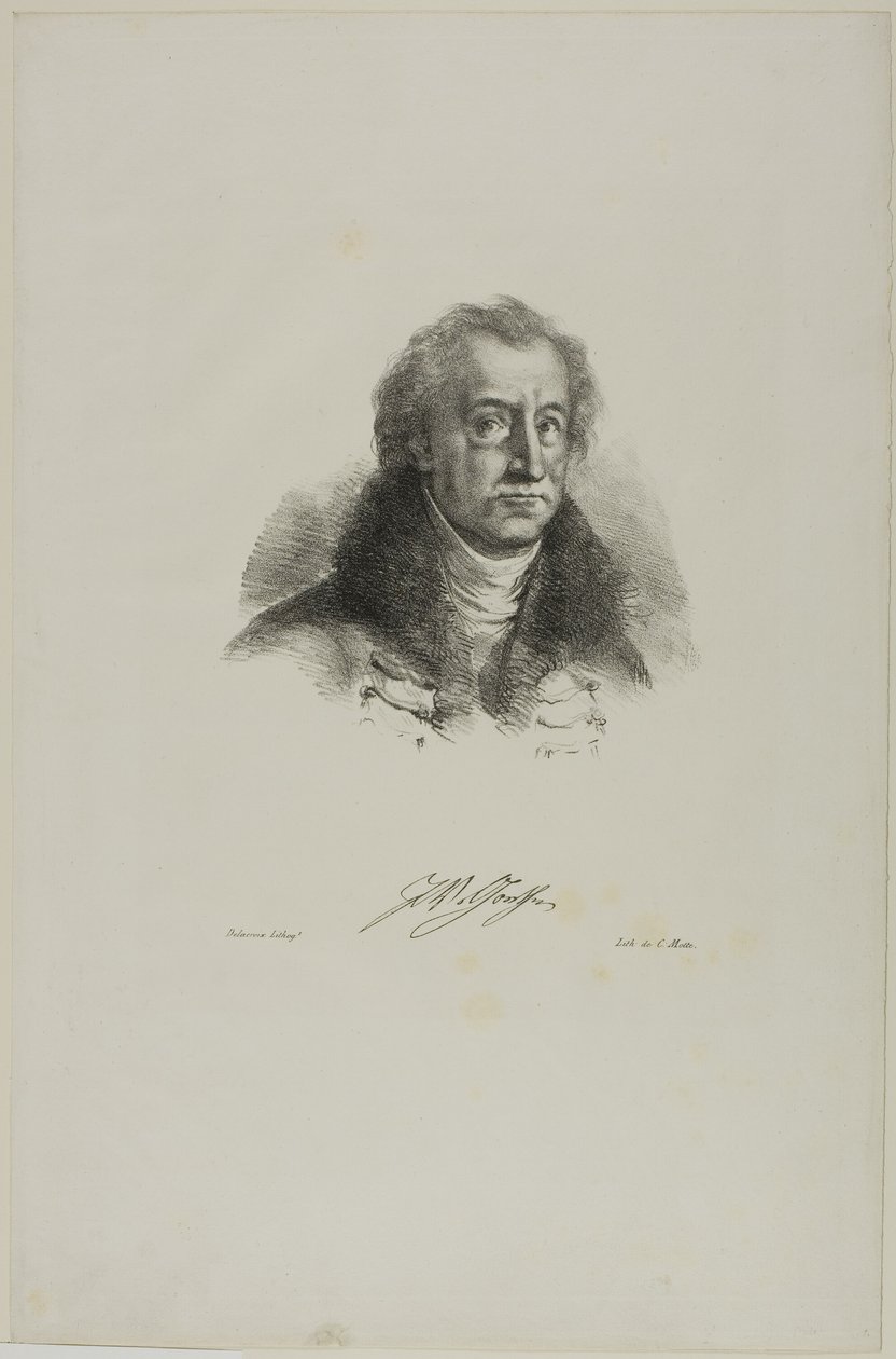Ritratto di Goethe, da Faust da Eugène Delacroix