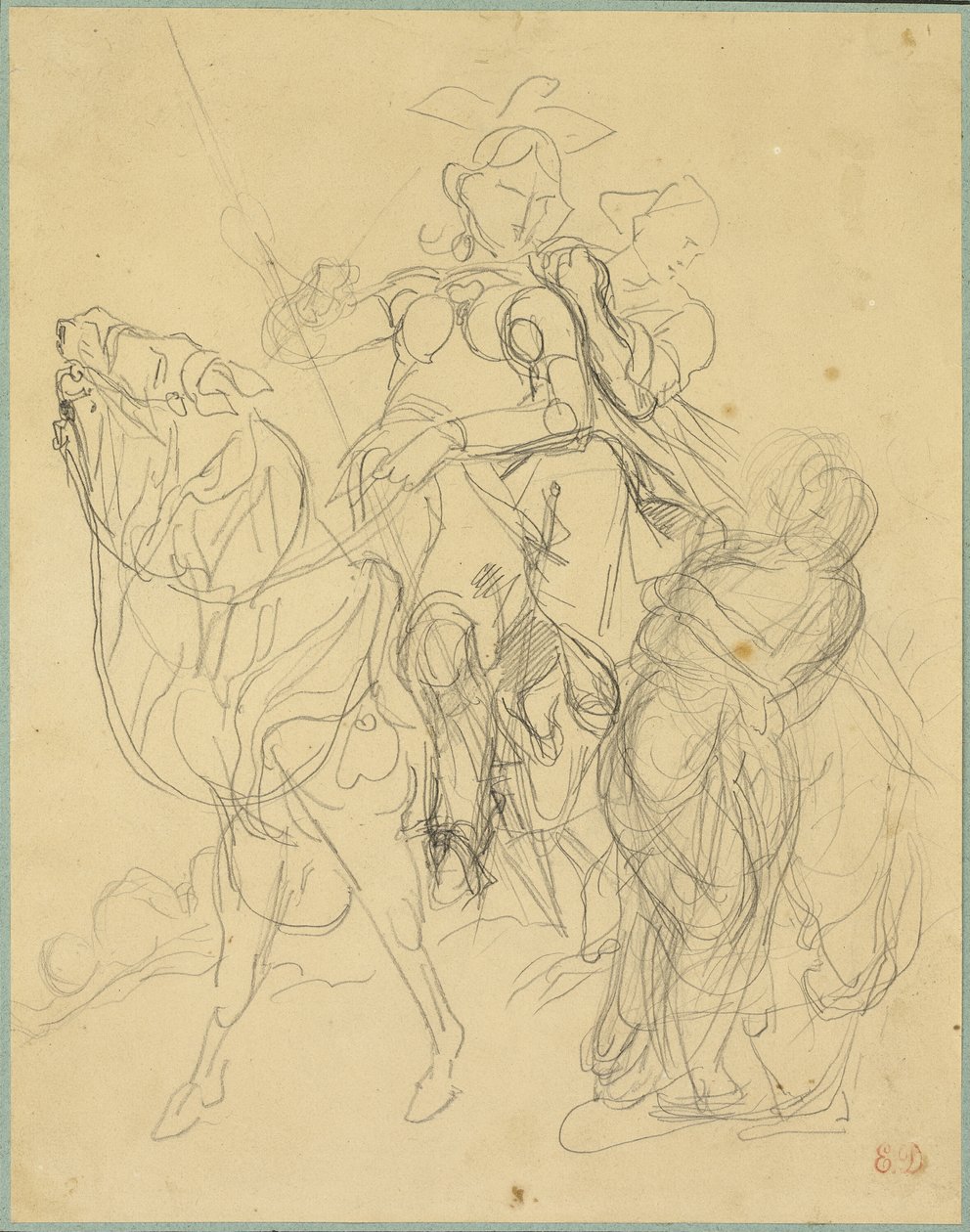 Studio per Marphise e la padrona di Pinabel da Eugène Delacroix