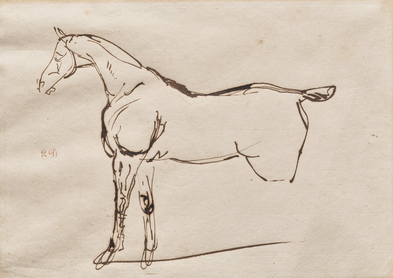 Studio di un cavallo da Eugène Delacroix