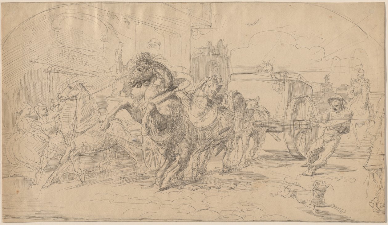 La carrozza fuggitiva da Eugène Delacroix
